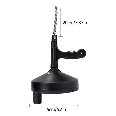 Heavy Duty 33 Foot Plumbing Snake Auger Kickin Stubborn Drain Clogs Right Out With Bendable Grip Handle and Rollin Drum for unclogging sinks and toilets.