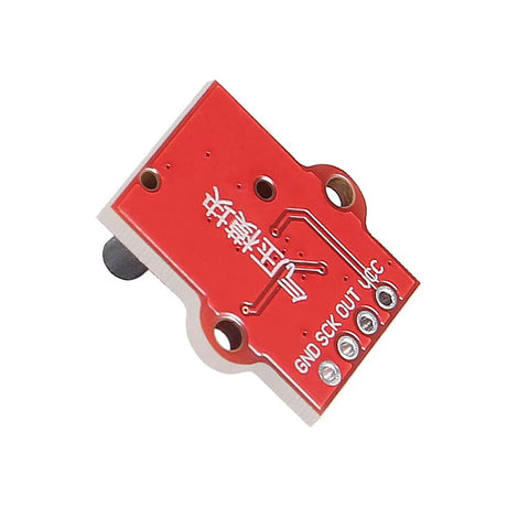 Angled red air pressure sensor module breakout with GND SCK OUT pins for Arduino, 0-40kPa, 3.3-5V