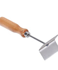 Bee Extractor Shovel For Beehives With Wood Handle Queen Bee Excluder Cleaner Frame Scraper Tool For Beekeeping shown at angle.