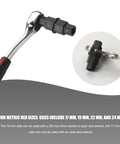 Beefy Heavy Duty Motorcycle Front Axle Tool Kit with 17 19 22 24mm hex adapters and 3/8 inch drive for hub removal