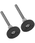 Two Pack Adjustable Nylon Foot Pads With Swivel Leveling Mounts 30mm Round Base M6 Thread 50mm Height Heavy Duty Rock Solid Furniture Glides