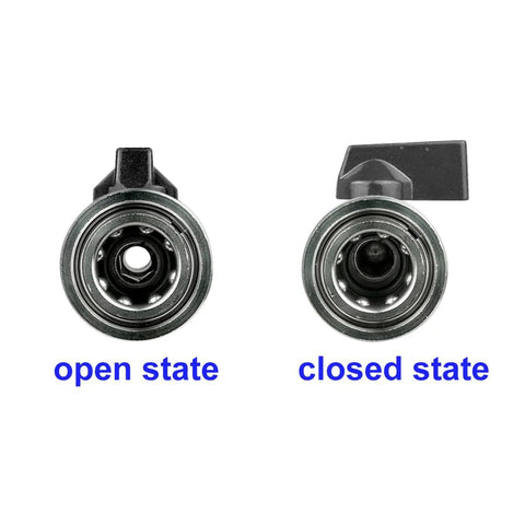 High-pressure washer ball valve kit with two metal 1/4 NPT quick connectors for 4500 PSI hose (Amazon)
