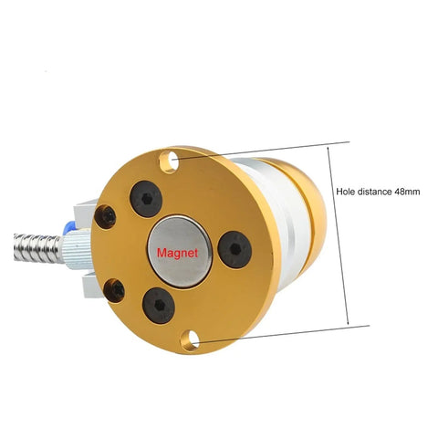 Pro Grade Z Axis Tool Setting Gauge For Cnc Routers And Mills With 4 Wire Automatic Tool Press Sensor showing magnetic base and mounting holes.