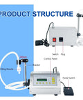 Image showing Compact Digital Control Liquid Filling Machine 5 To 3500ml With Pedal Or Auto Modes Pro Grade Plug And Play