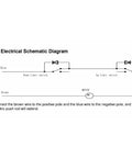Electrical schematic diagram for Badass 6000N Linear Actuator Motor With 100mm Stroke showing wiring connections.