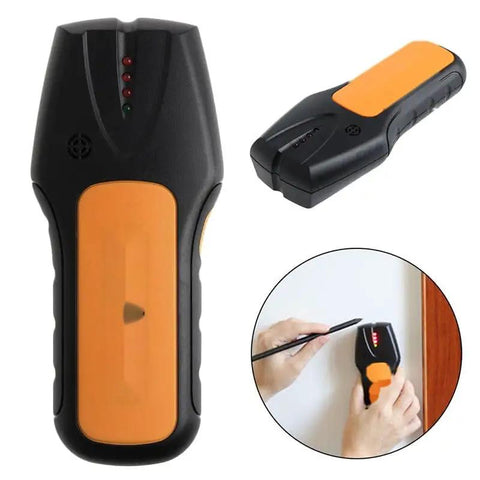 Metal Detector Wood Stud Finder Electronic Wire Sensor Cable Scanner TS78B showing black and orange handheld design with LED indicator.