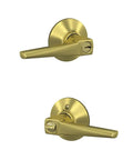 Eller Lever With Plymouth Trim Keyed Entry Lock Satin Brass for Home Security and Style, exterior view