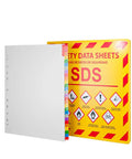 OSHA 2025 Ready SDS Binder With A To Z Dividers Heavy Duty 3 Inch 3 Ring Binder For Safety Data Sheets open display