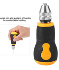 Mini Hand Drill With 10 Pc Twist Bit Set, Portable Precision Pin Vise For Jewelry And Woodcraft, showing non-slip grip handle for easy use.