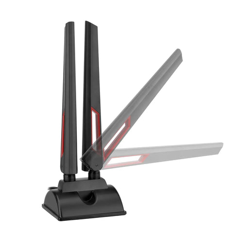 WiFi 6E Tri Band Antenna With Magnetic Base And RPSMA Extension Cable for PC desktop, router, and security cameras