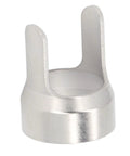 Hot Stainless Steel Double Pointed Plasma Cutting Standoff Guide For SL60 And SL100 Torch at an angle showing its cut-resistant design.