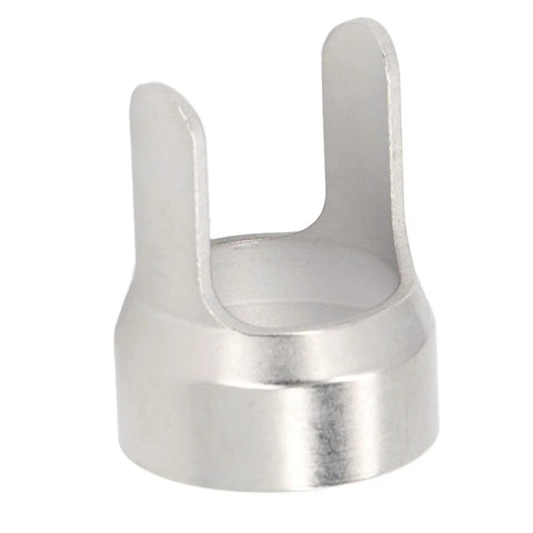 Hot Stainless Steel Double Pointed Plasma Cutting Standoff Guide For SL60 And SL100 Torch at an angle showing its cut-resistant design.