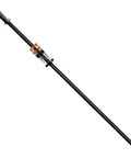 Professional.625 Cal Blowgun For Hunting 4 Foot Length White Red Black with quiver and darts visible against white background.