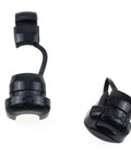 Durable Nylon Strain Relief Kit For Cables And Wires 12 Pieces Black Grommet Bushings 6N-4 Round 7.6mm and 4N-4 Flat 3.8x7.6mm