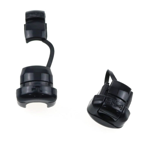 Durable Nylon Strain Relief Kit For Cables And Wires 12 Pieces Black Grommet Bushings 6N-4 Round 7.6mm and 4N-4 Flat 3.8x7.6mm