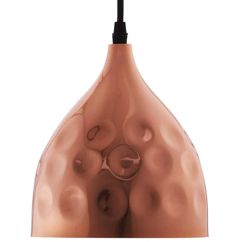 Dimple Bulb Shaped Rose Gold Side End Table Lamp With Bell Shade Dope Contemporary Hammered Base Multipurpose Nightstand Light