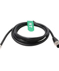 Coiled black M12 A Coded 4 Pin Shielded Sensor Actuator Cable 3m For Industrial Automation And DeviceNet CANopen IO Link Profibus