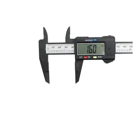 0-150 mm Digital Electronic Vernier Caliper Measurement Tools(0-100mm) displaying 160 in measurement on a black scale.