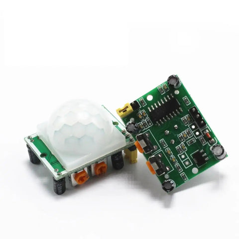 Set Of 50 Adjustable Infrared Pyroelectric PIR Motion Sensor Modules For Home Security And DIY Projects, High Sensitivity Detects Body Heat For Reliable Motion Detection And Easy Integration, white dome PIR sensor board close-up