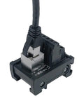 RJ45 8P8C DIN Rail Mount Breakout Board With Screw Terminals One Way Vertical Jack Ethernet Connector Featuring 120 Ohm Resistor