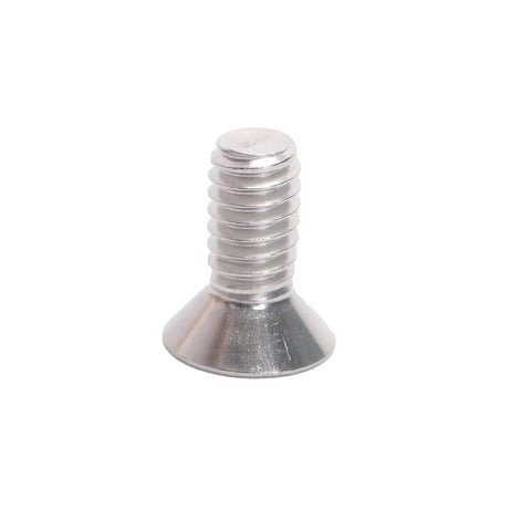 Heavy Duty 304 Stainless Steel Flat Head Machine Screws 100 Pack With Phillips Drive And Full Thread Coverage Half Inch Length close-up view of screw.