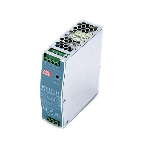 Hard As Nails 150W 24V Din Rail Power Supply delivering a rock solid 6.5 amps output for gritty industrial setups.