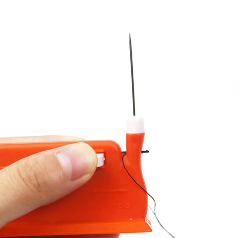 Mini Red Needle Threader Set For Easy Sewing No Fuss Quick Threading Ideal For Home And Shop Great Gift For Elderly People With Dim Eyes Thumb Threader Tool For Hand Sewing And Craft, red plastic tool with needle and thread