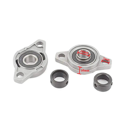 12mm Inner Diameter Pillow Block Bearing With Self Aligning Cast Housing 2 Bolt Flange Mount UFL001 Two Pack High Load Bearing