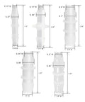 Plastic Hose Barb Fittings Pack Of Eight Barbed Adapters For Air Water And Fuel Lines In Sizes Three Sixteenths Inch One Quarter Inch