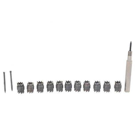 Spot Weld Cutter Set 13 Piece Double Sided 3/8 Inch Kit For Electric Drill Pro Grade Weld Removal Perfect For Stainless Steel Iron Aluminum