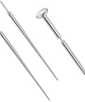 Titanium Piercing Kit 14G 16G 18G 20G ASTM F136 Hypoallergenic Threadless Push In Taper Insertion Pins For Tragus Helix Lip Nose Piercings And Cartilage Earrings Labret Studs close-up view