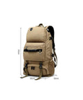 Khaki Lightweight Outdoor Daypack With Multi Layer Design For Easy Organization Ideal For Hiking Camping Climbing And Running