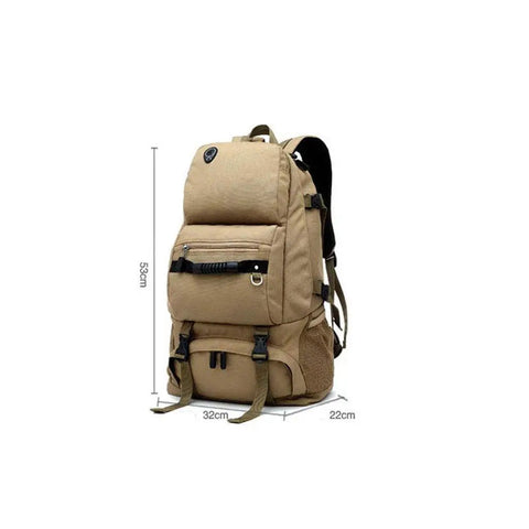 Khaki Lightweight Outdoor Daypack With Multi Layer Design For Easy Organization Ideal For Hiking Camping Climbing And Running