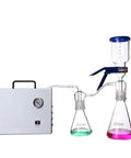 Lab Vacuum Filtration Device With Sand Core Funnel Filtering Kit, Oil Free Diaphragm Vacuum Pump And Safety Buffer Bottle, 0.08 MPa, 10 L Per Minute, Ideal For Lab Water Treatment And Sample Prep