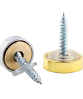 Stainless Steel Mirror Screws 16mm Silver Decorative Glass Fixings With Copper Washers For Bathroom Wall Mounted Mirror Slick Hardware Kit