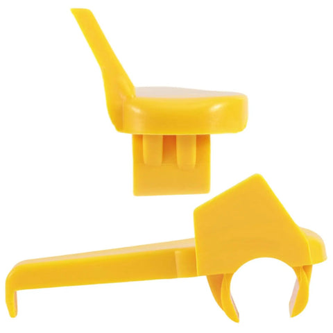Close-up of yellow durable plastic heads for 16 Sets Tire Machine Rim Protectors For Easy Mounting And Demounting Tires.