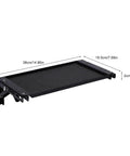 Side view of Magnetic Tool Tray Folding Work Platform for Modular Toolbox Systems, Aluminum Alloy, No Drill Installation, Rubber Coated Surface.