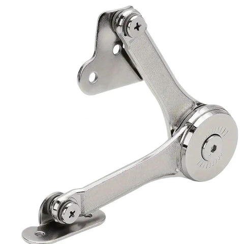 2 Pack Heavy Duty Toy Box Hinges With Soft Close Lid Support Beefed Up 50 Lb Capacity in silver metal
