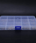Top Shelf Hella Durable Miniature Self Tapping Screws Stainless Steel 1000 Piece Kit in organized storage box.