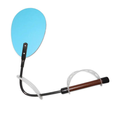 Flexible Magnified Inspection Mirror 2 Pack With Bendable Shaft For Adjustable Angles And Hands Free Viewing Oval Magnified Mirrors Handy For Home Care Repairs Craft Projects And Tight Spaces blue oval magnified mirror with bendable shaft for hands-free viewing
