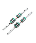High Precision Linear Guide Rail Kit With 2 HGH20CA Rails Plus Four Smooth Slide Blocks For Rock Solid Smooth Motion And Zero Friction Glide In Your CNC Build Or DIY Project Today. Two HGH20CA linear rails with four slide blocks