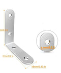 20 Piece 2 Inch Stainless Steel L Brackets With Screws For Wood Furniture And Tables Rust Resistant Corner Braces