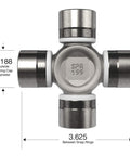 U Joint Kit 1350 SPL30 OSR Outside Snap Ring Non-Greaseable OE Replacement with Snap Rings 1.188 Inch Bearing Cap 3.625 Inch Cap to Cap