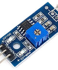 Close-up of Six Pack 5mm LDR Light Sensor with LM393 Digital DO and Analog AO Output, blue 3 pin module for Arduino, Raspberry Pi, ESP32.