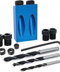 Hardcore 15 Piece Pocket Hole Jig Kit Built Like A Rock With Tough Aluminum Alloy 15 Degree Woodwork Guide drill bits and clamps