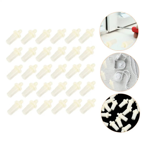 Tough-As-Nails Plastic Shutter Repair Pins and Blind Bolts 50 Pack for Window Blinds. Durable beige plastic repair pins for shutters.