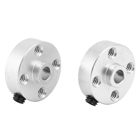Two Pack Metal Axle Hubs With Set Screws For Tetrix Robotics, Built Beefy For 4.7mm D Shafts, Easy Install, side view