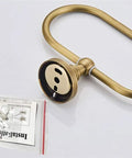 Oval Towel Ring Brushed Bronze Antique Brass Finish Wall Mounted Hand Towel Holder with installation kit