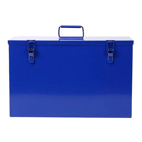 Portable Hydraulic Steel Bar Shear And Electric Crimping Tool Built For The Daily Grind Hustle Ready Gear that fits in a blue toolbox.