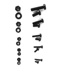 270 Piece Nylon Screws Assortment Kit With M2, M2.5, M3, M4, M5 Nuts And Washers In Black Nylon, assorted fasteners arrangement